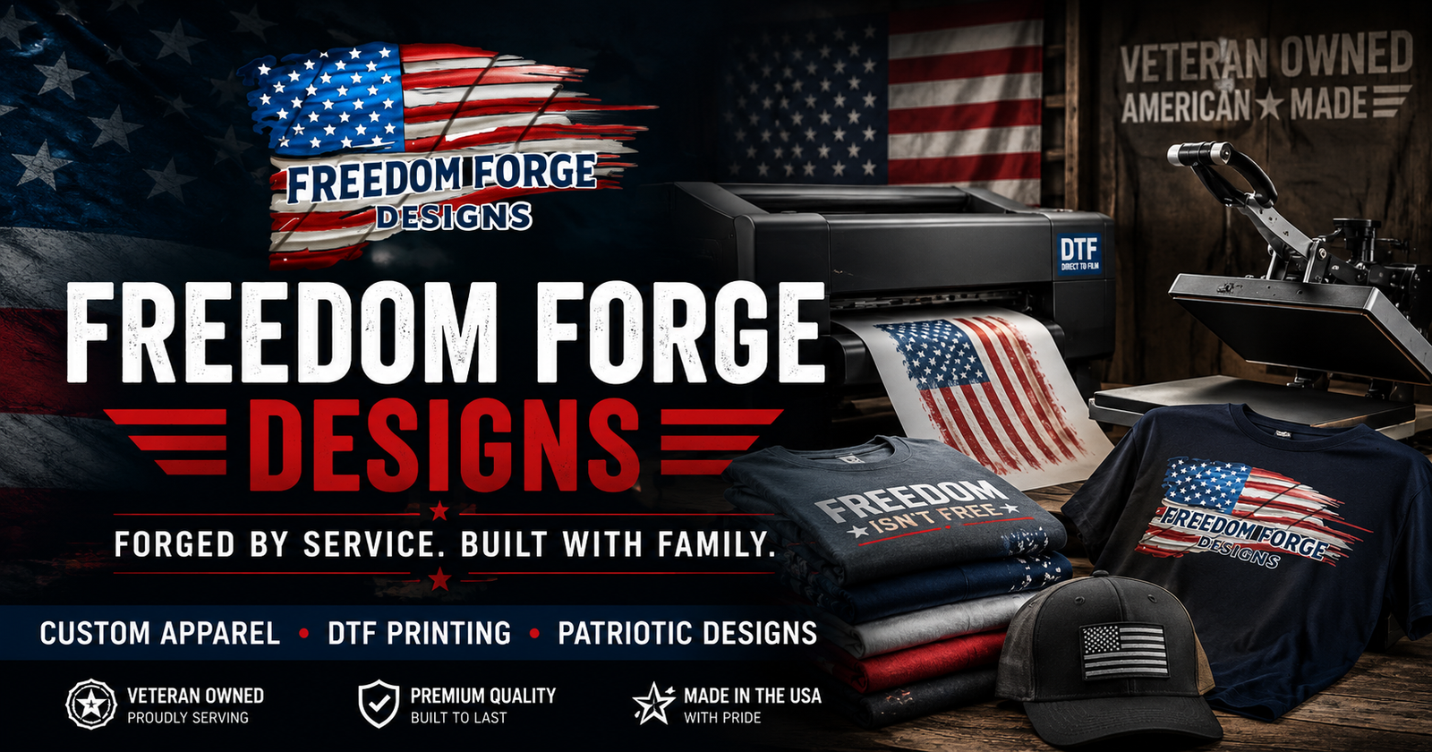 Custom Orders & DTF Printing | Freedom Forge Designs